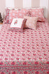 40s Cotton Pillow Cover in Floral Block Print